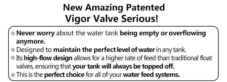 New Amazing Patented
Vigor Valve Series